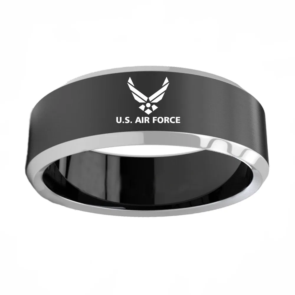 Титановые кольца с лазерным логотипом 8 мм|Кольца| |