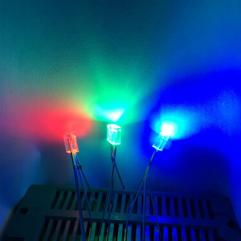 100 шт. прямоугольный светодиодный s 255 Diod RGB светодиодный диффузный катод/анод 2*5*5 мм красный зеленый синий светильник