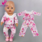 Кружевные пижамные комплекты для кукол, размер 43 см, одежда для кукол 18 дюймов