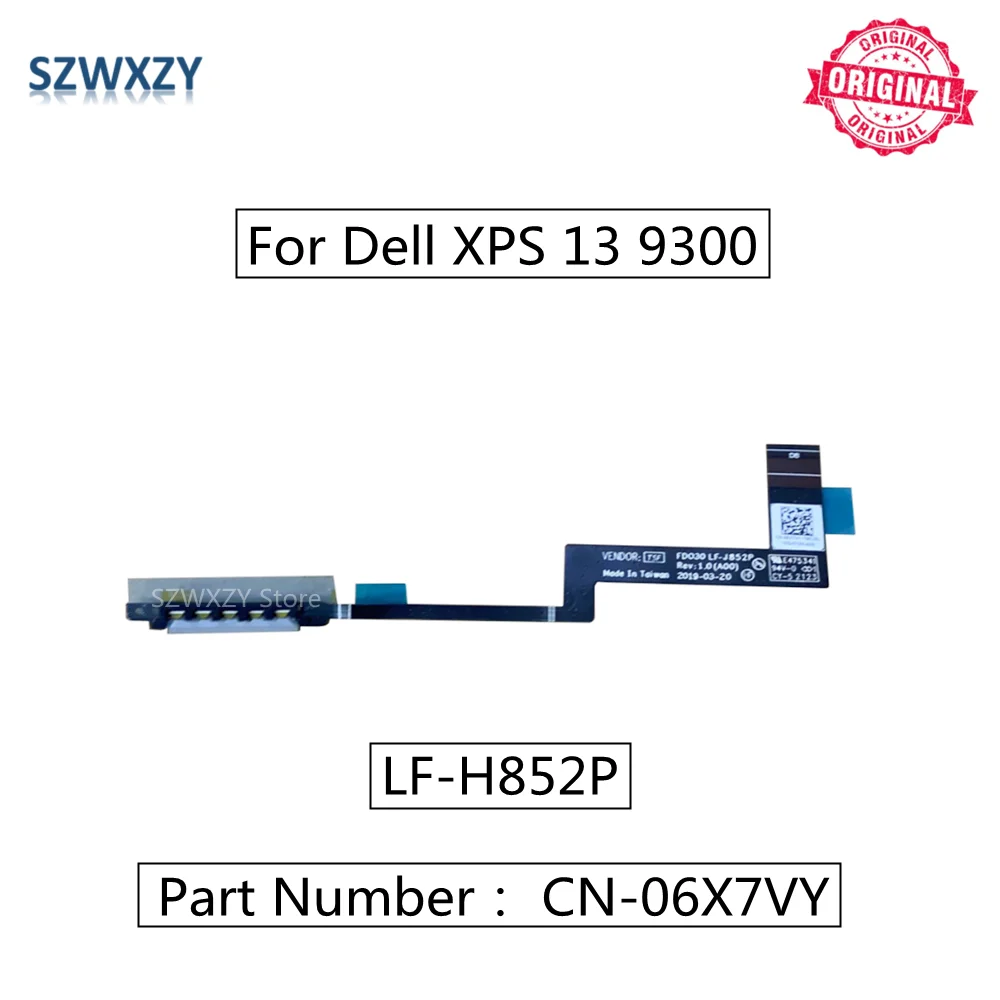 SZWXZY оригинальный для DELL XPS 13 9300 06X7VY 6X7VY LF-H852P кабель индикатора батареи Встроенный