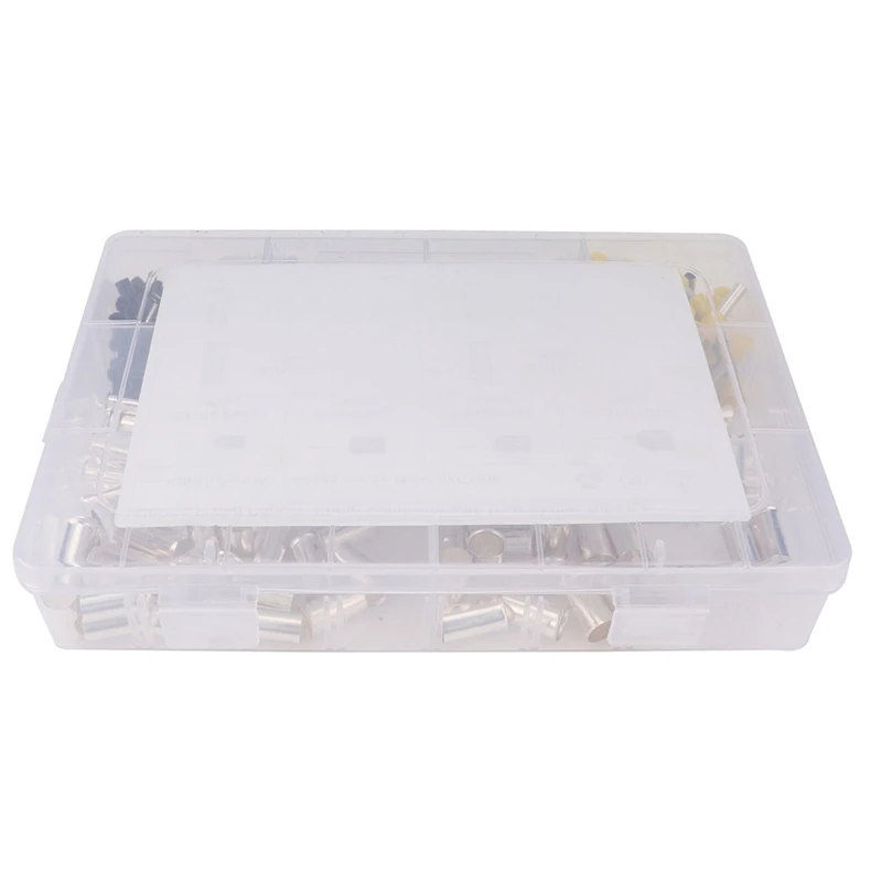 

390Pcs AWG (2 4 6 8 10 12 14 16) Wire Ferrules Kits Crimp Terminal Connector Sleeves Crimping Tool