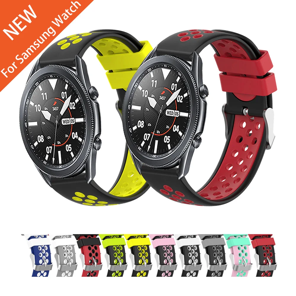

Ремешок силиконовый для часов Gear S3 Classic & Frontier, сменный Воздухопроницаемый браслет для Samsung Galaxy Watch 41 45 мм
