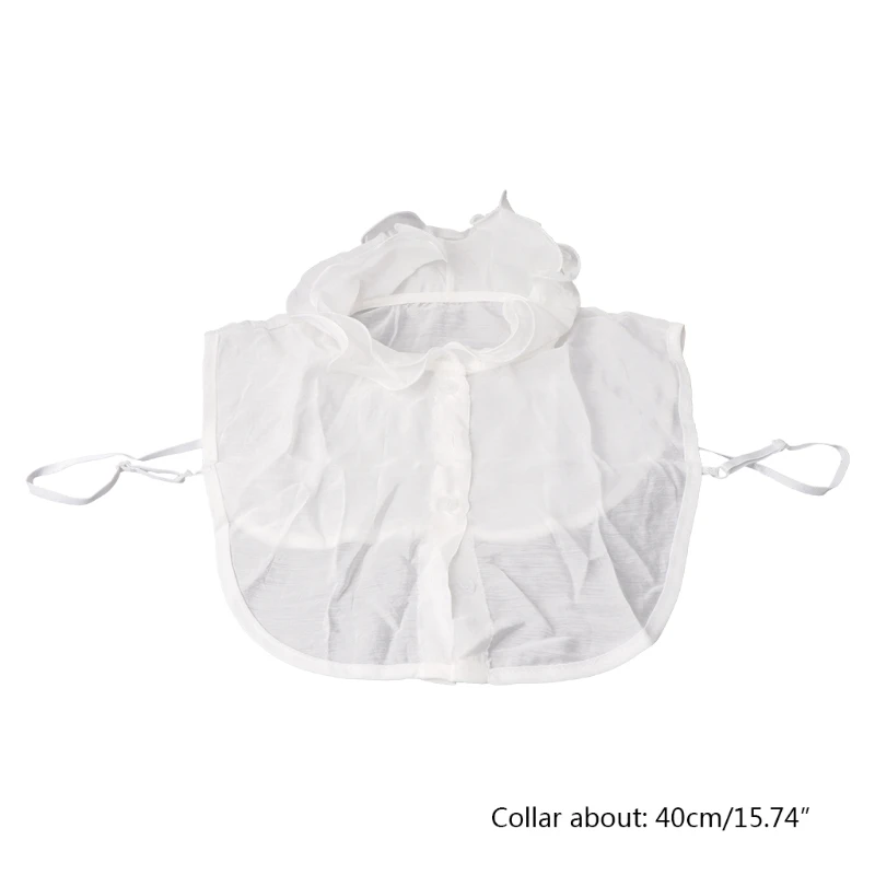 

Women Girl Autumn Detachable Half-Shirt Layered Agaric Ruffles Lapel Fake Collar