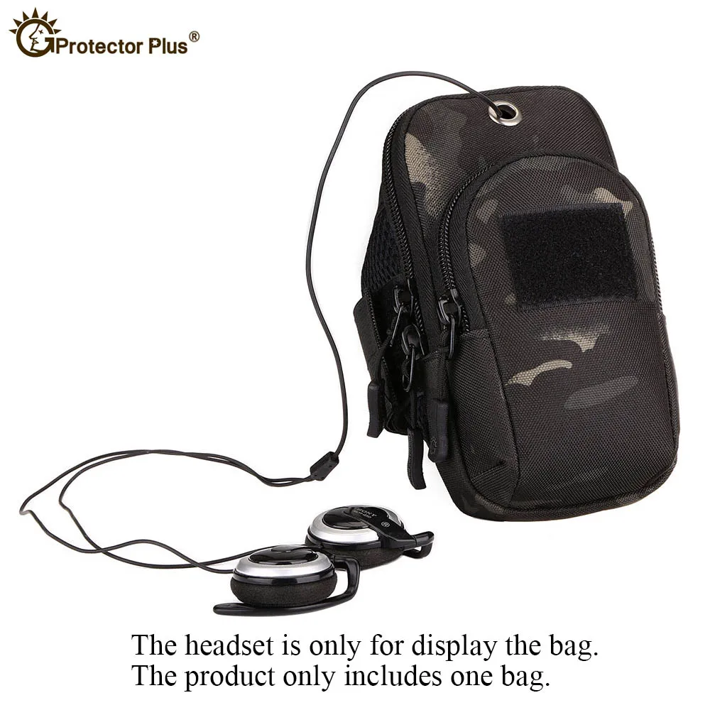 PROTECTOR PLUS Military Tactical 5.5 inches Mobile Phone Running Music Pouch Utility Arm Sport bag Climbing Hunting Cycling