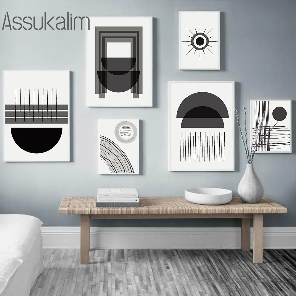 

Geometry Graphics Art Print Abstract Poster Prints Line Drawing Canvas Painting Modern Wall Paintings For Living Room Decor