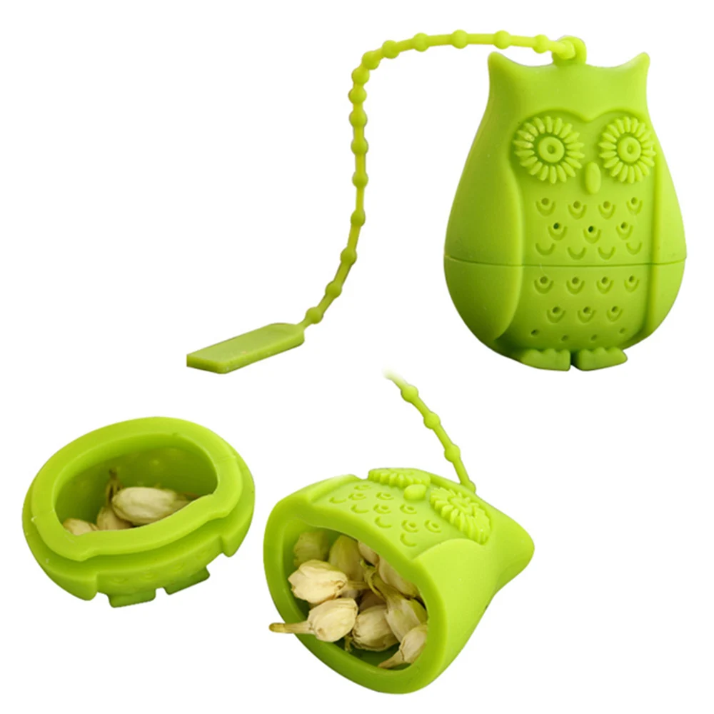 

Creative Cute Owl Tea Bags Strainers Silicone Teaspoon Filter Infuser Silica Gel Filtration Silicone Tea Strainer Filt