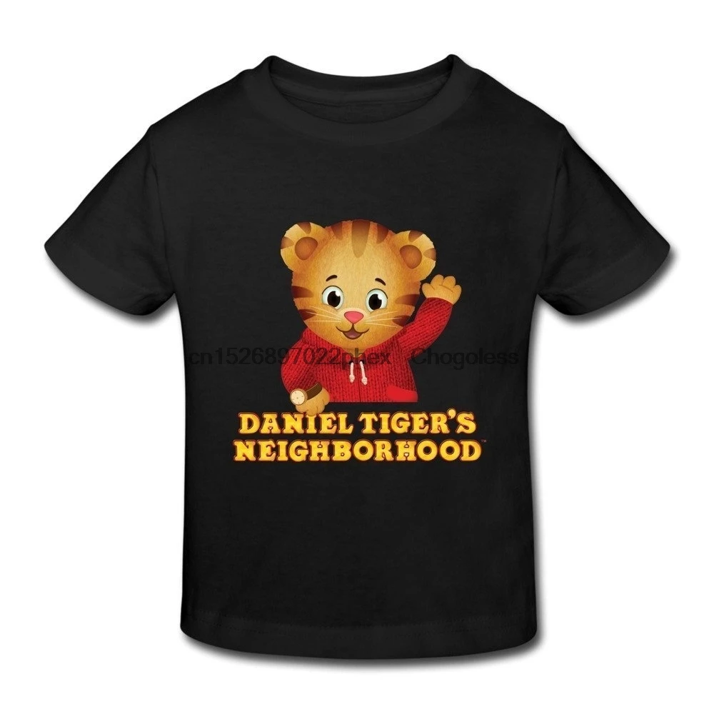 Окрестности Даниэля Тигра в стиле &quotунисекс футболки милый черный футболка