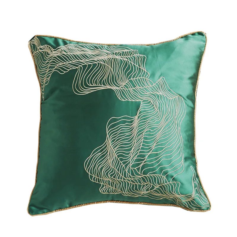 New Chinese Style High Precision Satin Imitated Silk Fabric Geometry Abstract Mahogany Furniture: Chair Embroidered Sofa Cushion |
