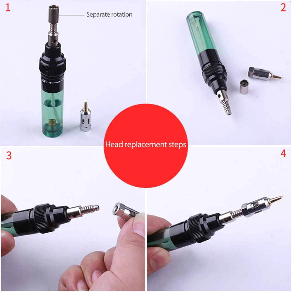 Портативный паяльник 4 в 1 Сварочная ручка горелка факфонарь Газовый
