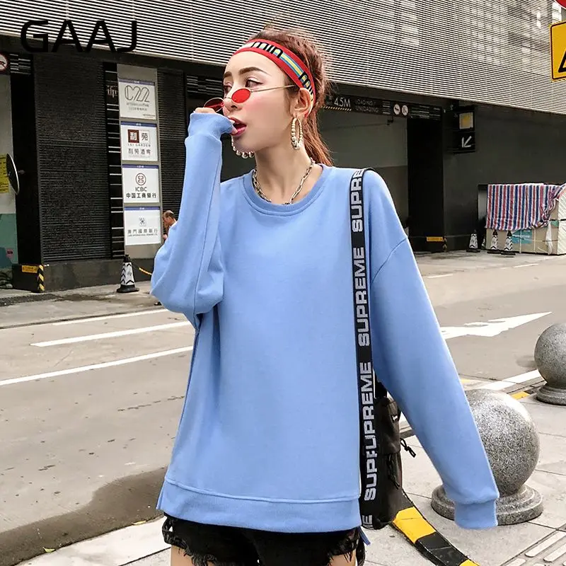 Пуловер GAAJ с круглым вырезом из 100 хлопка Мужская толстовка женская брендовая