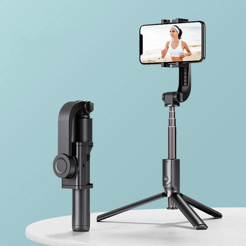 MAMEN ручной карданный стабилизатор 3 в 1 селфи палка телефон для iPhone 11 pro Max 7 8 Plus X XS MAX для samsung Galaxy Action - Цвет: Черный