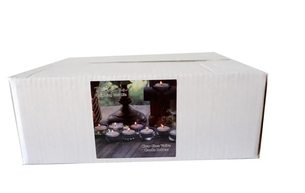 Прозрачные подсвечники 24 шт. стеклянные для украшения Дня Святого Валентина