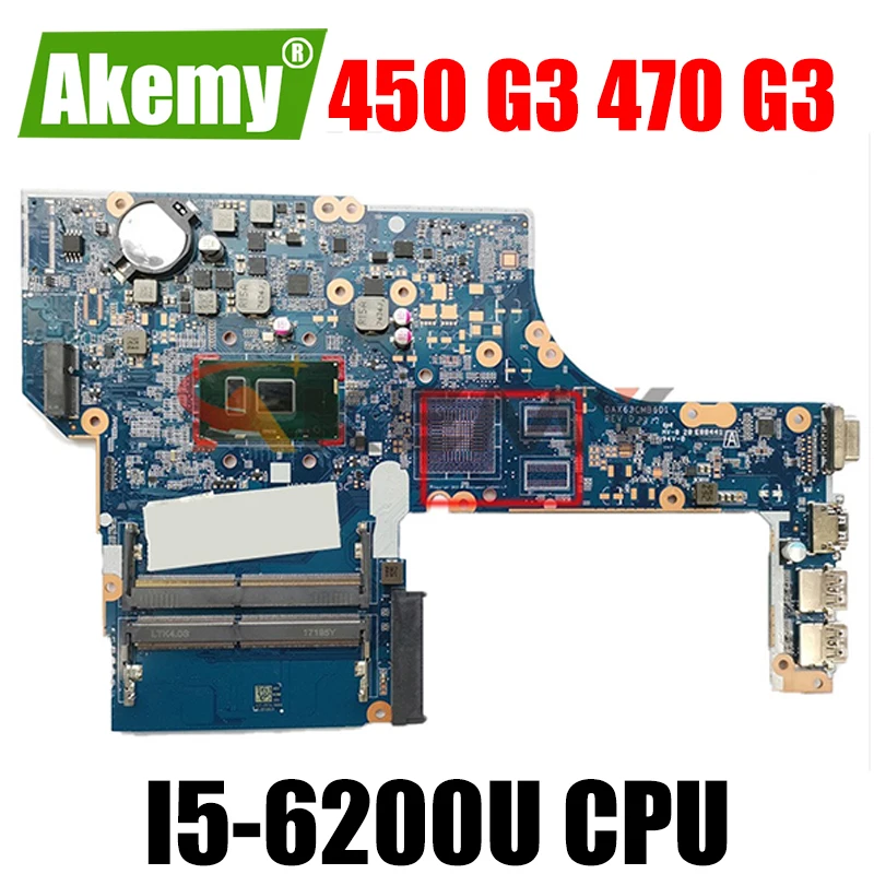 

Для HP Probook 450 G3 470 G3 Материнская плата ноутбука I5-6200U DDR4 855672-601 855672-001 855672-501 DAX63CMB6C0 DAX63CMB6D1