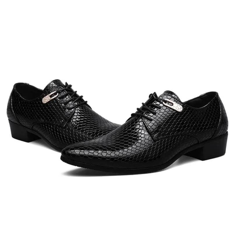 

Mazefeng 2018 Men Flats Patent Leather Men Business Shoes Men Dress Shoes Python Pattern High Quality Men Oxfords Party Wedding