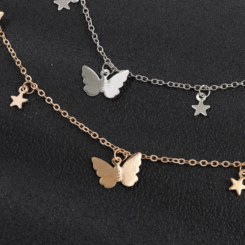

The hot - selling necklace cadena hombre fashion butterfly necklace alloy pendant collarbone chain collares mujer moda 2020