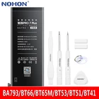 Сменный аккумулятор NOHON для Meizu Pro 7 6 Plus 5 4, батарея для телефона MX7 MX6 MX5 MX4 Pro BA793 BT66 BT65M BT53 BT51 BT41, батареи