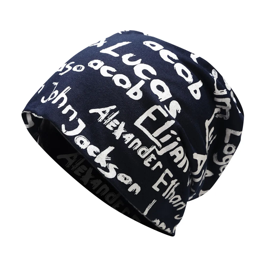 Мужская и Женская Осенняя зимняя шапка пуховые головные уборы граффити буквы