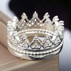 Huitan просто бриллиантовое кольцо в виде короны 3 шт.компл. свадебное бриллиантовое кольцо, Прямая поставка