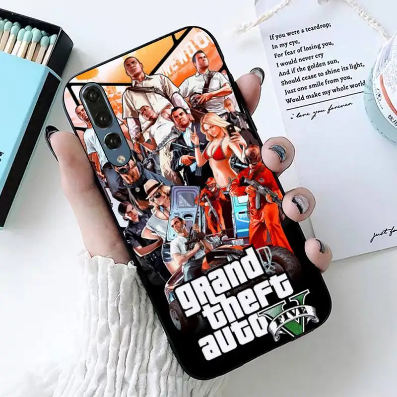 LVTLV Special Gta Grand Theft Auto 5 V San Andreas Painted Phone Case for huawei P8 P9 p10 p20 P30 P40 pro lite psmart 2019 | Мобильные