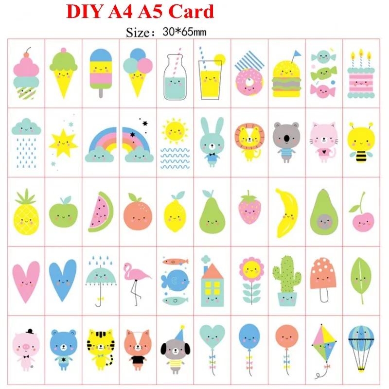 Цветные буквы символы и глифы карточки для кинотеатра размера A4 светодиодные