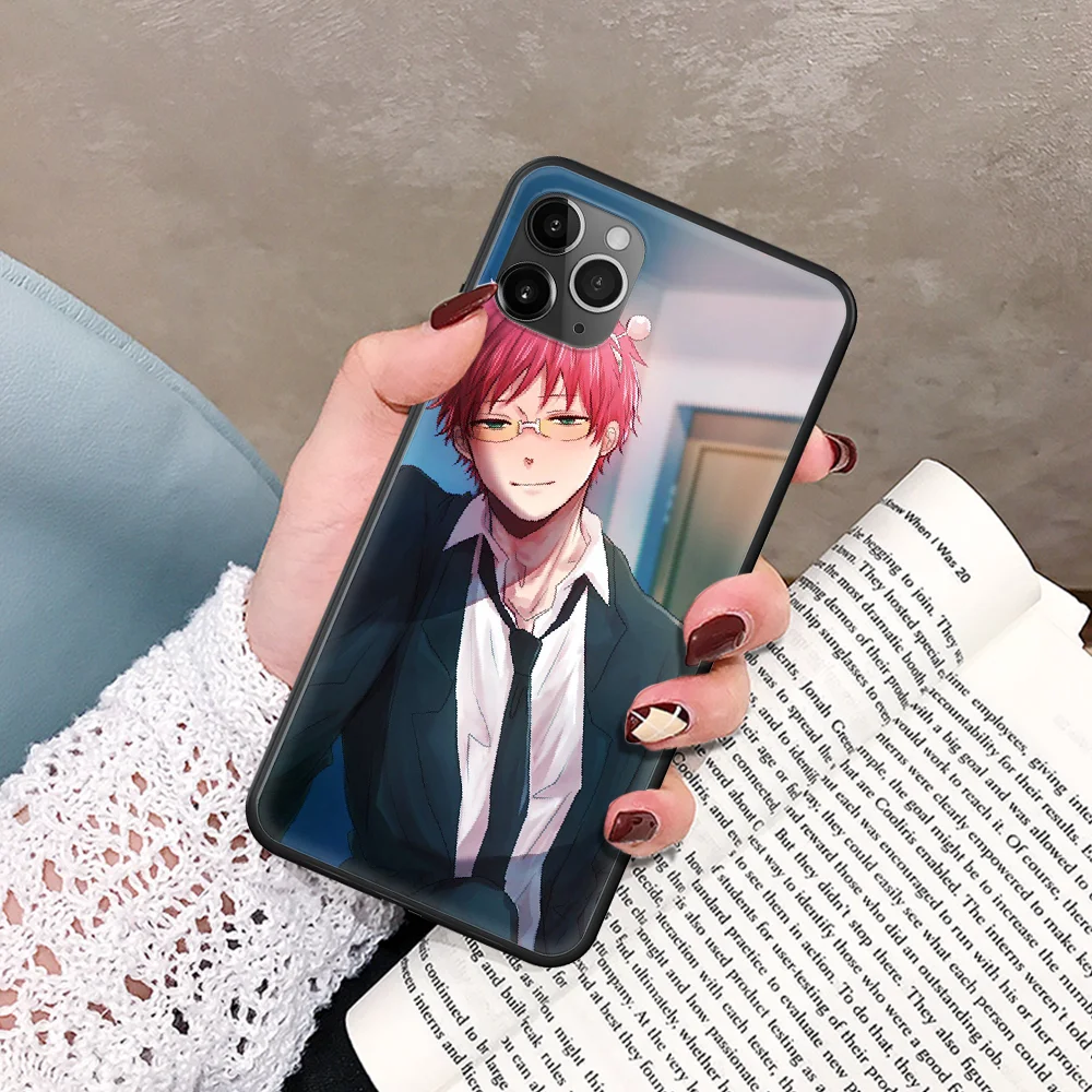 

The Disastrous Life of Saiki K Saiki Kusuo Phone Case For IPhone 5 5S SE 5C 6 6S 7 8 Plus X XS XR 11 12 Mini Pro Max 2020 black