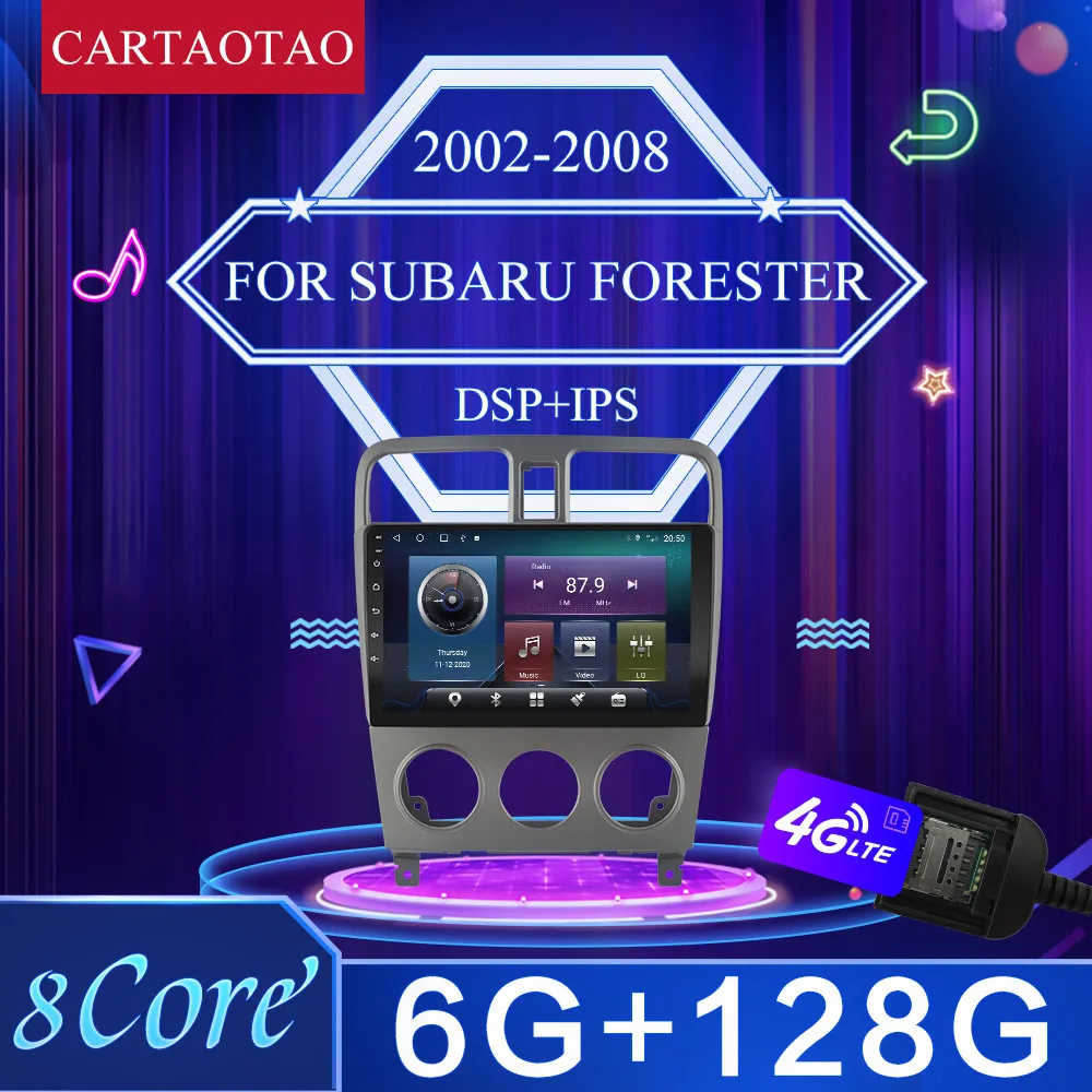 2 din Android 9 0 для Subaru Forester SG 2002 2003 2004 2008 android видео мультимедийный навигатор Gps