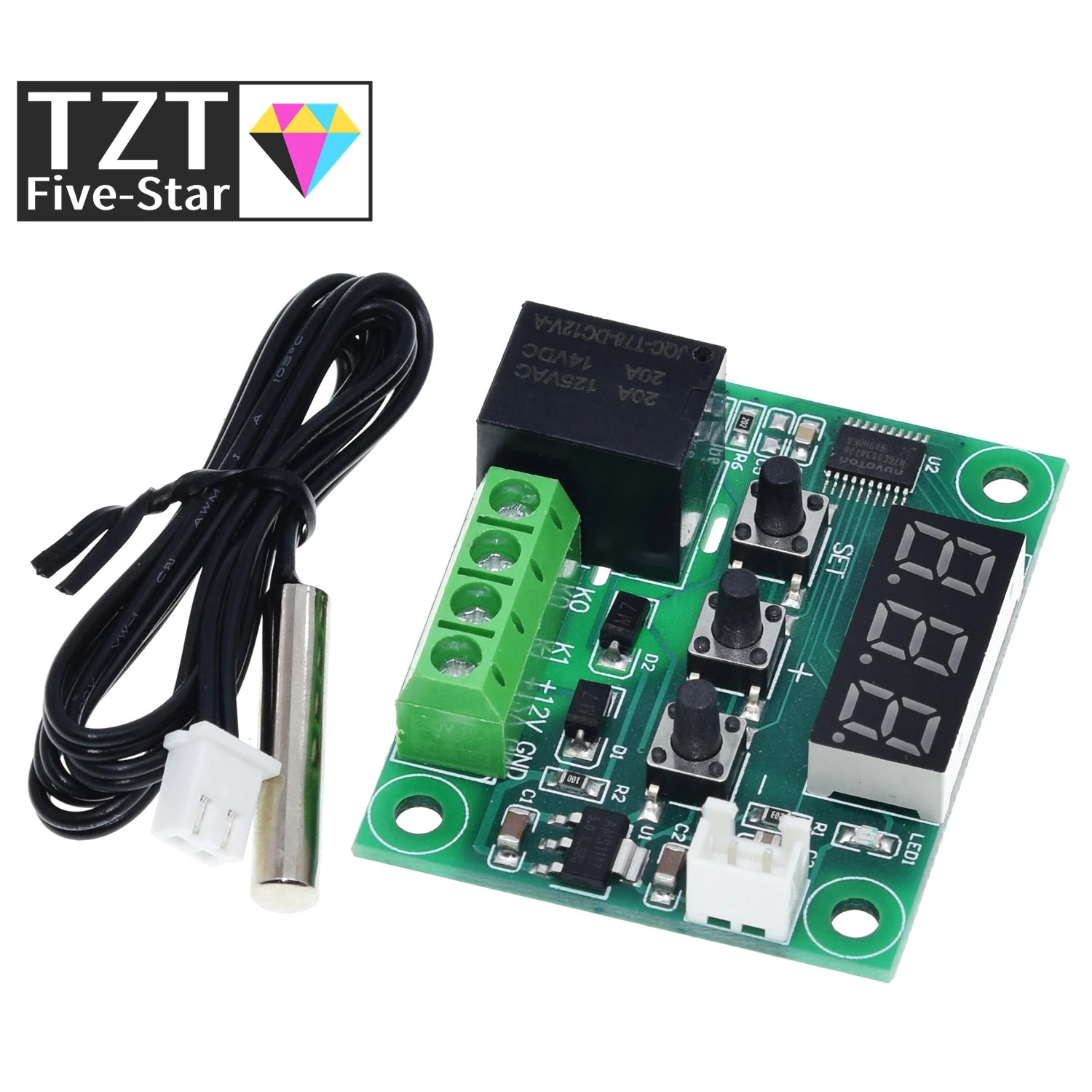W1209 DC 12V температура отопления охлаждения термостат контроль температуры
