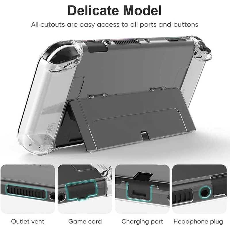 

KX4A Console Protective Case Sleeve Dockable PC Shell Protection Grip Cover Waterproof & Anti-fingerprints Design for Switch