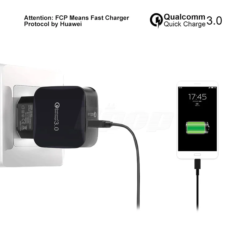 Адаптер для быстрой зарядки 3 0 3A EU US Plug USB Сетевое зарядное устройство QC3.0 iPhone iPad