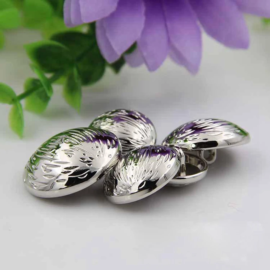 10 шт./лот металлические круглые пуговицы в полоску декоративные виде грибов для