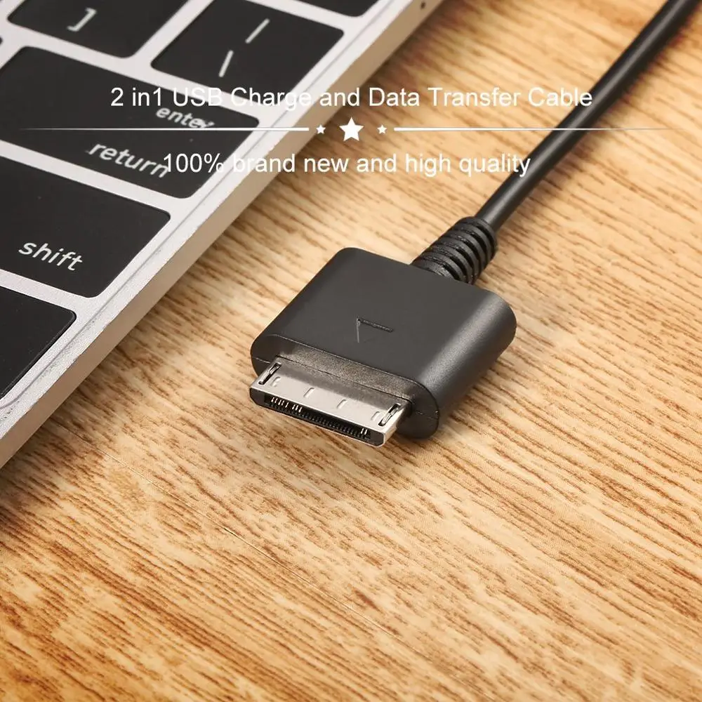 1M 3ft 2 IN 1 USB Data Charge Cable For PSP GO Charger Transfer Charging Cord Line for PSPGO Black | Электроника