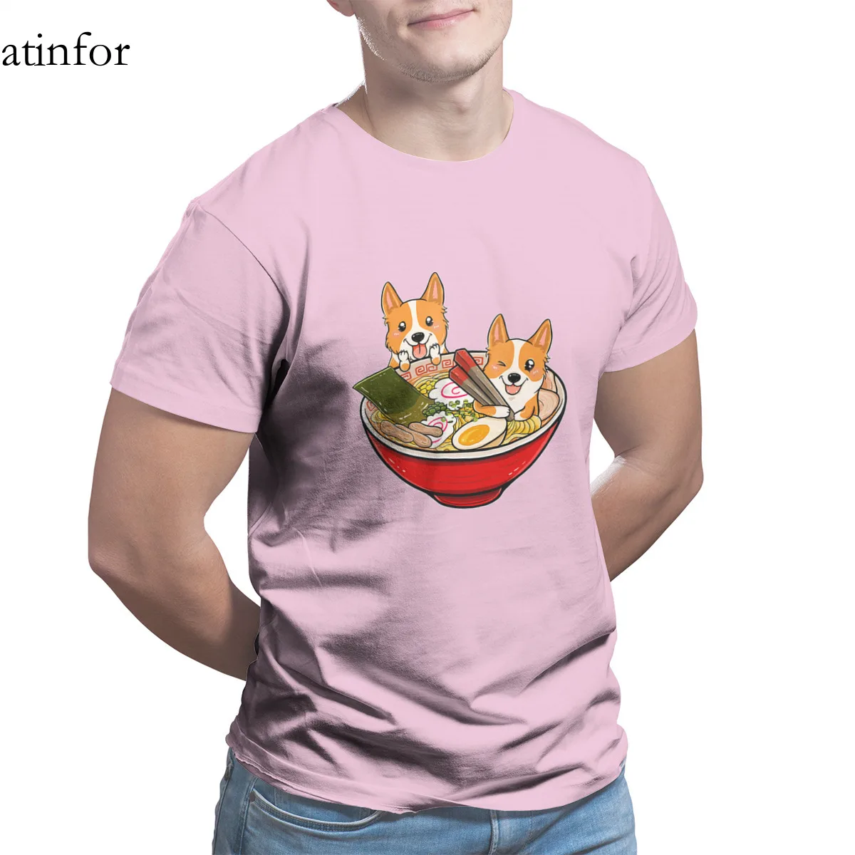 

Corgi Japanese Ramen T-Shirt Funny Dog Shirt Essentials Custom Anime Sleeve Streetwear Top quality T-shirt 26651