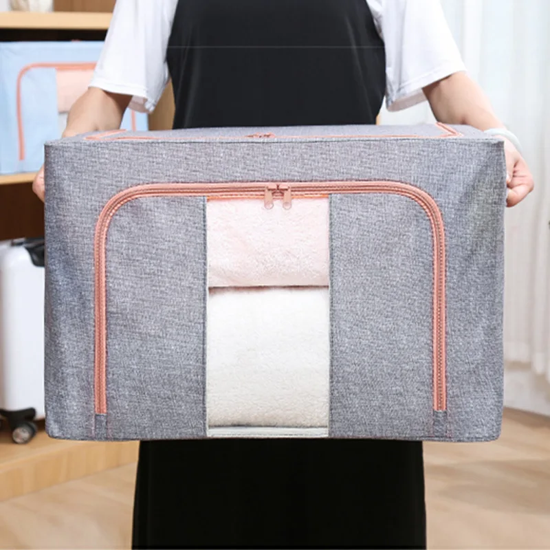 

Поместите упаковочную коробку для одежды в домашнюю оксфордскую ткань, четыре стальных каркаса, коробка для хранения, художественное оформ...