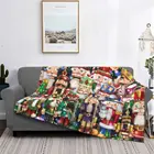 Праздничное одеяло для гайковертов Рождественский Санта Рождество плюшевое теплое супер мягкое Фланелевое флисовое покрывало для постельного белья