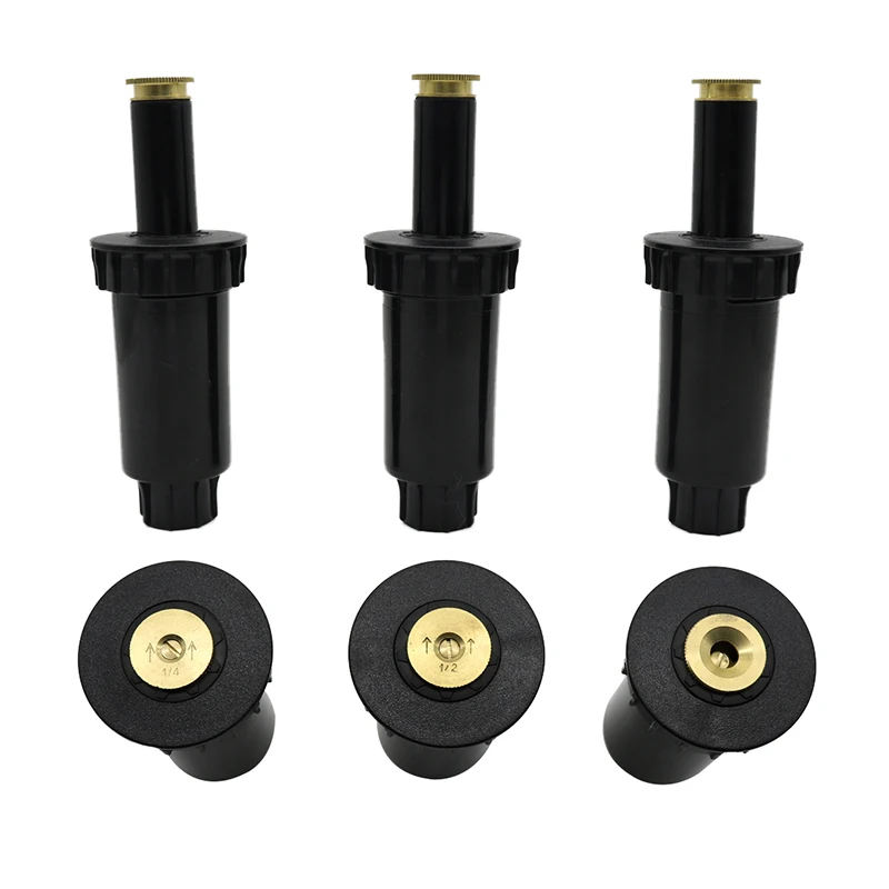 

1/2" Adjustable Plastic Pop up Sprinklers 90-360 degree Lawn Irrigation Garden Supplies Lawn Watering Cooling 10 Pcs