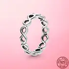 Новинка 2021, романтическое женское кольцо из серебра, простое кольцо в виде знака бесконечности для женщин, штабелируемое, бесконечное, серебряное женское ювелирное изделие, подарок
