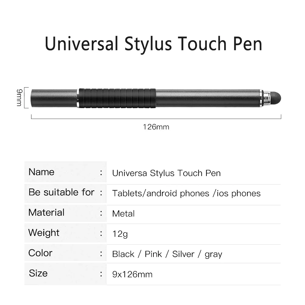 2 in 1 screen caneta touch pen universal stylus pen drawing tablet capacitive smart pencil accessories 2pcs free global shipping