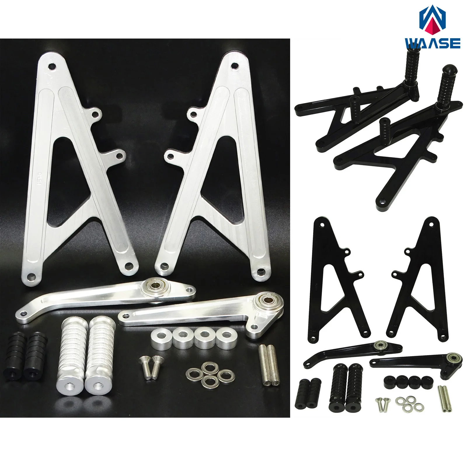 Waase мотоцикл CNC алюминиевая гонка Rearset подножки задний Набор для HONDA RS 125 GP GP125 RS125 NX4 Moto3 NSF250R