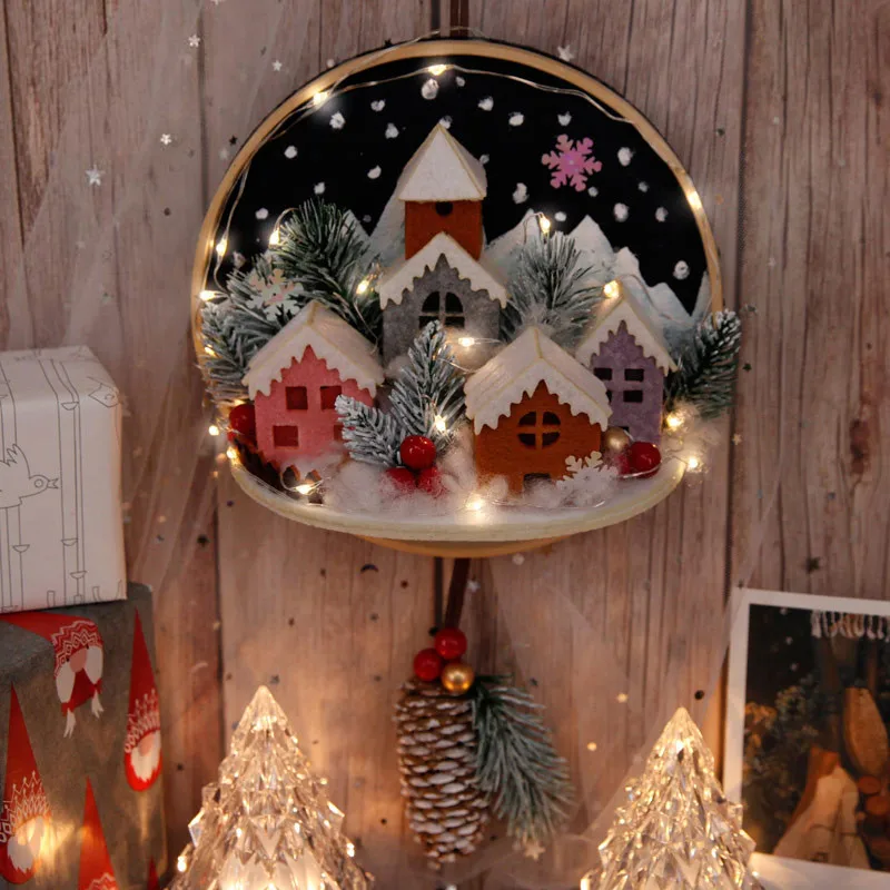 Рождественская тема войлочный Настенный декор ручная работа набор для валяния