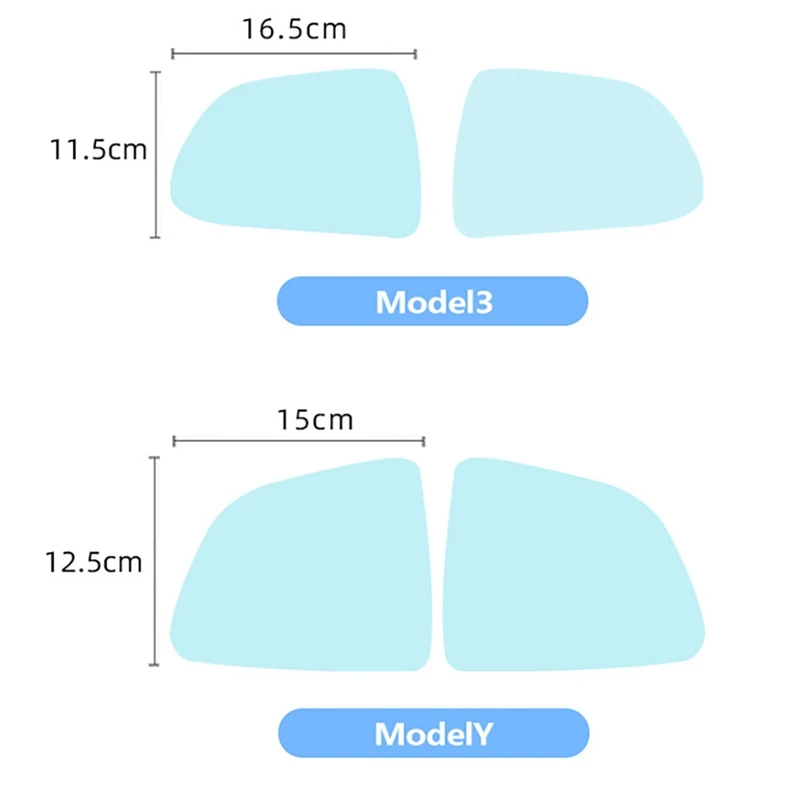 

2Pcs Car Rearview Mirror Film Anti Rain Waterproof Anti-Scratch Clear Protective Car Membrane Sticker