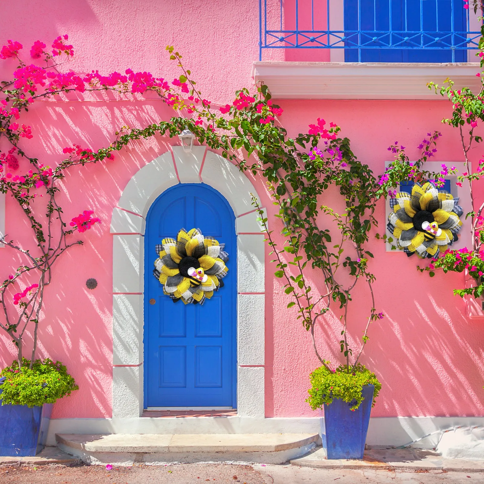 

Simulation Leaf Bee Sunflowerwreath Artificial Garland Hanging Pendants Wedding Door Ornaments Mother's Day Wreath Mariage#HG