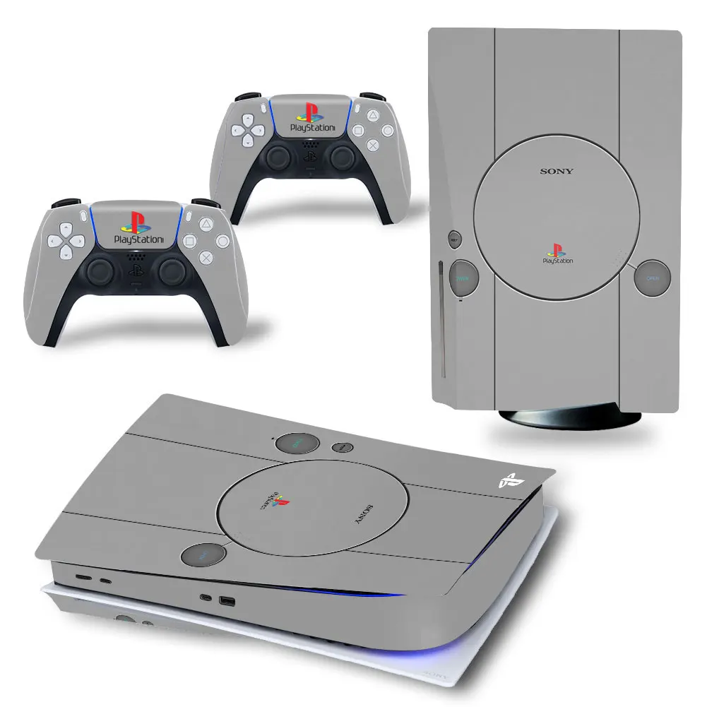 

Новый серый PS5 дисковое издание кожи Стикеры наклейка кожного покрова для Игровые приставки 5 консоли и 2 контроллеры PS5 диск кожи Стикеры