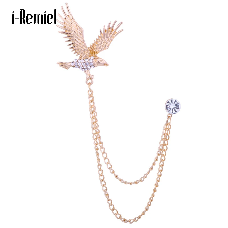 Винтаж Орел Броши Булавки с животными банкет Для мужчин костюм штырь отворотом