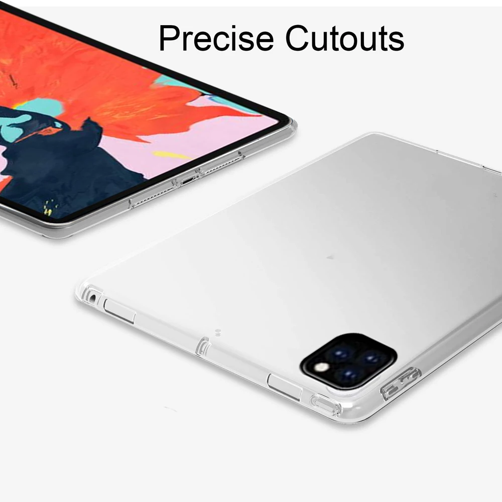 Для Apple iPad Pro 11 дюймов 2020 чехол прозрачный мягкий TPU против царапин Прозрачный для