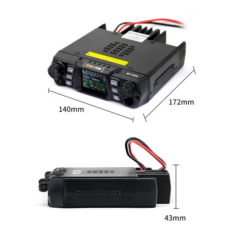 50w 100w Mini Car Walkie talkie for taxi road trip Vhf Uhf Vehicle mount Transceiver for amateur enlarge