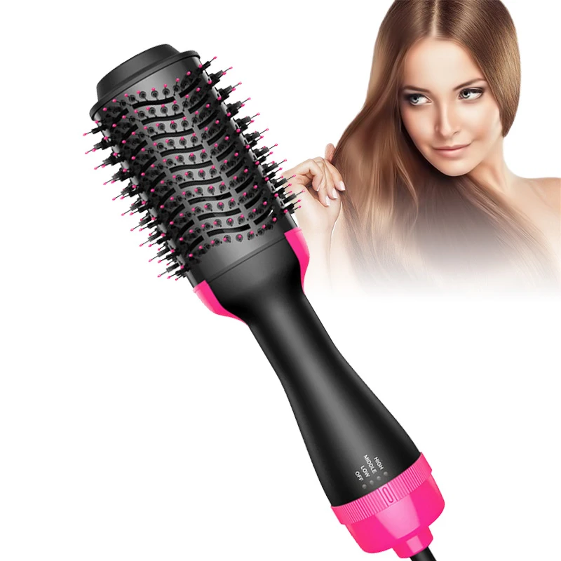 

Dropshipping 2 IN 1 One Step Hair Dryer Hot Air Brush Hair Straightener Curler Comb Electric Blow Dryer brush hair styling tools