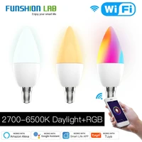 smart wifi led bulb rgb 2700 6500k c w 4 5w dimmable smart life tuya app remote control light bulb work with alexagoogle home