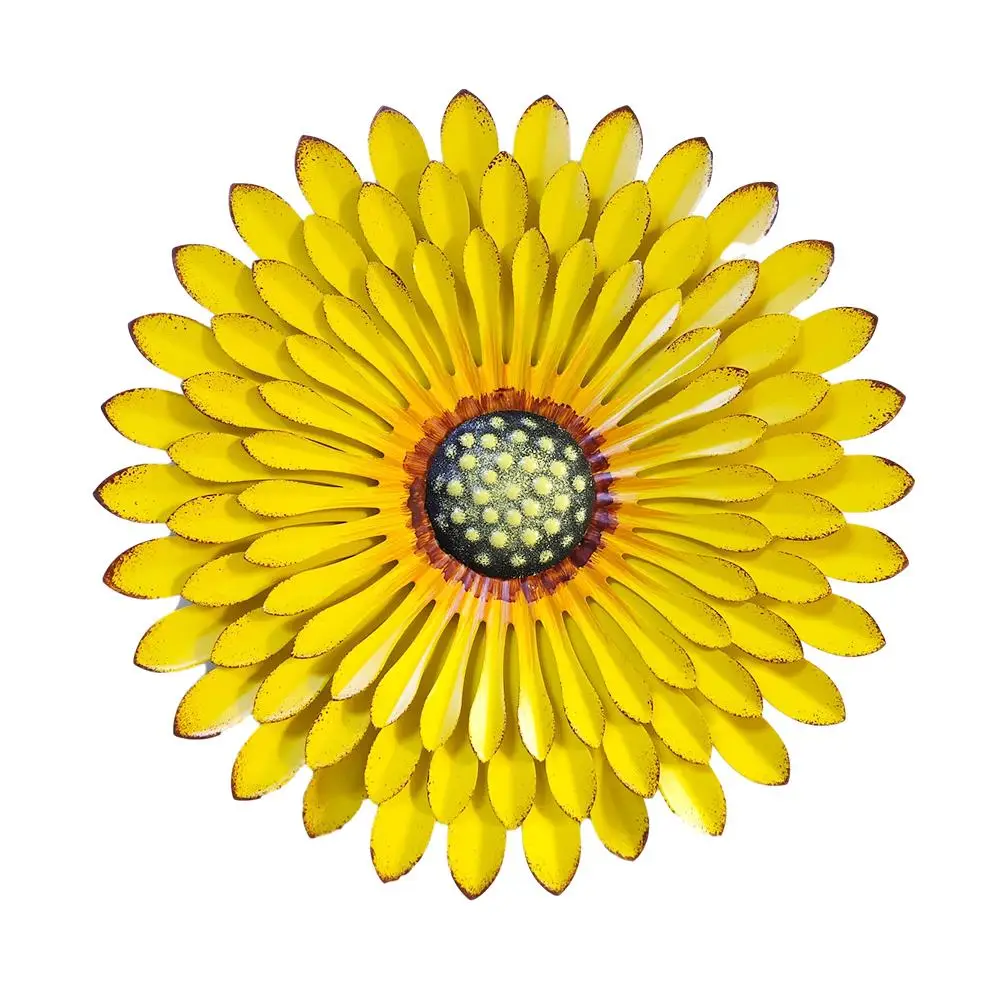 12 дюймовое металлическое Подсолнух настенное искусство висит Винтаж Цветочный