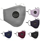 1 шт. маска для лица с клапаном для дыхания + 2 фильтра Хлопковая мужская и женская маска для рта Пылезащитная заряжаемая маска