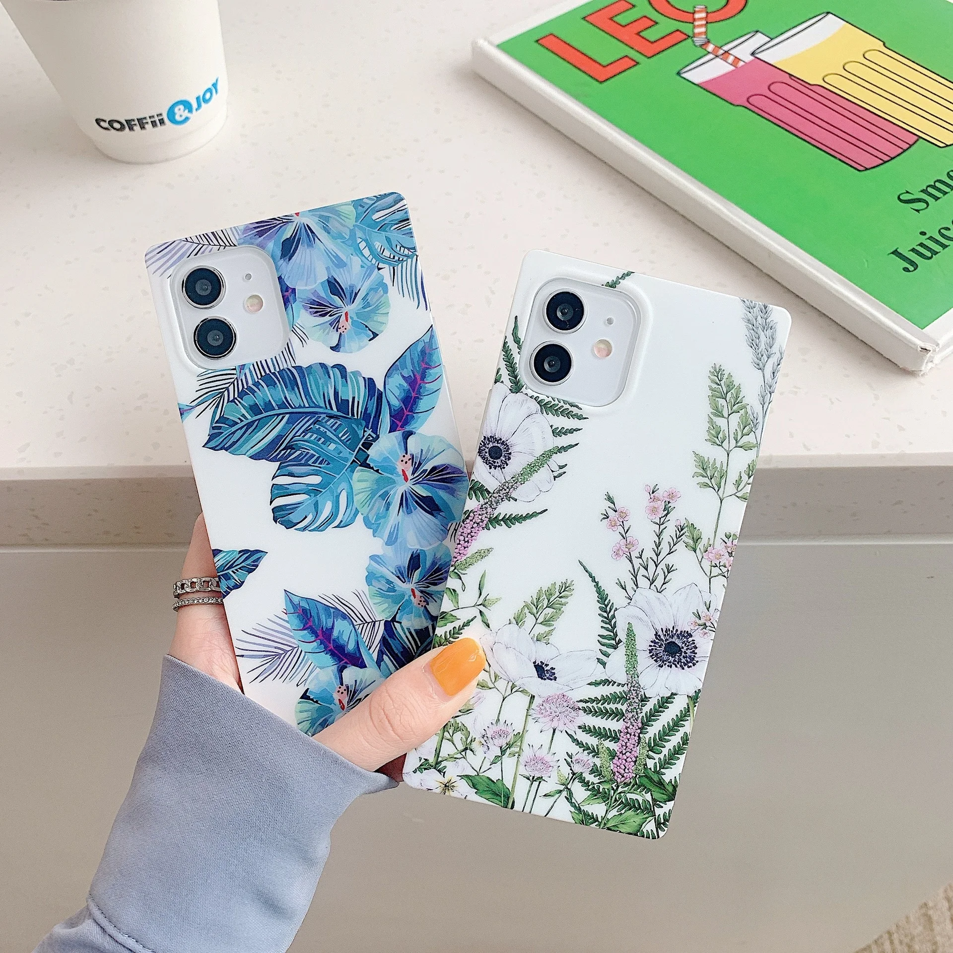 

Electroplated Fashion Leaves Glitter Phone Case For iPhone 13 11 12 Mini Pro X XR XS Max 8 7 Plus SE Clear Soft IMD Back Cover